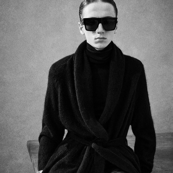 Saint Laurent SL628 001 Square Sunglasses - Black - Picture 3 of 12